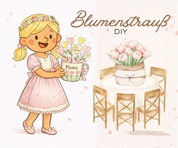 Rosie bastelt einen Papier Blumenstrauß 