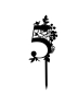 Preview: Topper "Florale Initiale / Zahl"