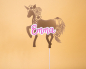 Preview: Individueller Papier-Topper "Einhorn" mit Wunschnamen