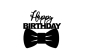 Preview: Topper "Happy Birthday" mit Mascherl