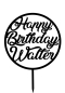 Preview: Individueller Topper "Happy Birthday ..." mit Name im Kreis