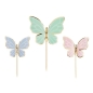 Preview: PartyDeco Papier Topper Schmetterlinge 9 Stk.
