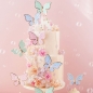 Preview: PartyDeco Papier Topper Schmetterlinge 9 Stk.