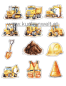 Preview: Cupcake Topper Set "Baustelle" - Materialauswahl