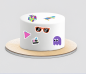 Preview: Cupcake Topper Set "Totally 80s" 12 Stk. - Materialauswahl