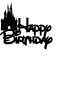 Preview: Topper "Happy Birthday" mit Schloss