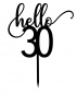 Preview: Topper "hello +Wunschzahl"