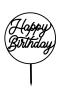 Preview: Topper "Happy Birthday" im Kreis