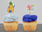 Preview: Cupcake Topper Set "Spongebob" 12 Stk. - Materialauswahl