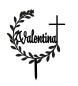 Preview: Individueller Topper Kreis mit Name & Kreuz im Blumenkranz