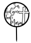 Preview: Individueller Topper "Zur heiligen...." mit Name & Kreuz