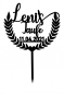 Preview: Individueller Topper Taufe mit Name/Datum im Lorbeerkranz