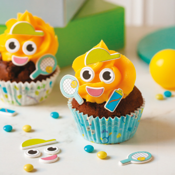 Preview: Tennis Zucker Dekor 24 Stück für Muffins