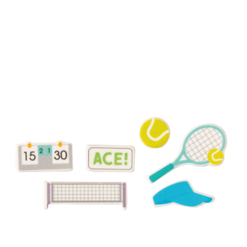 Tennis Zucker Dekor 12 Stück