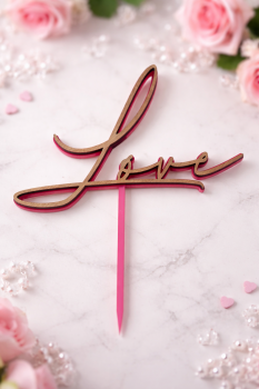 Topper Love Acryl und Holz