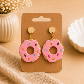 Ohrring Donut - Golden Raspberry