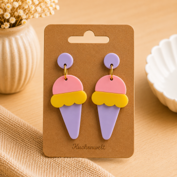 Ohrring Sweet Summer Ice - Flieder Himbeere Zitrone