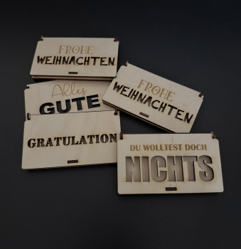Kuchenwelt Geld Geschenksbox aus Holz