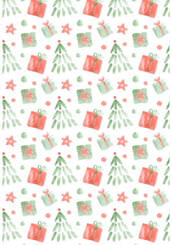 Schoko Transferfolie A4 - Christbaum mit Geschenke