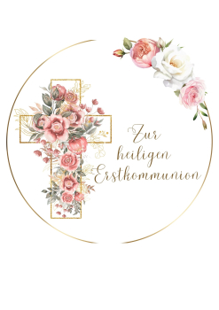 Tortenbild rosa Kreuz floral