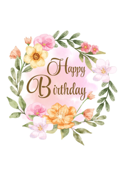 Tortenbild Geburtstag Floral 01