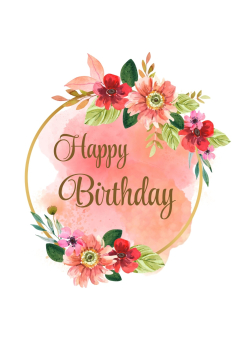 Tortenbild Geburtstag Floral 03