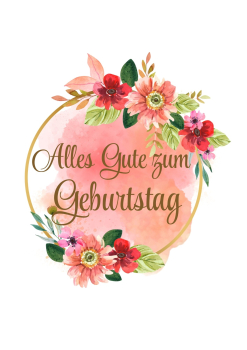 Tortenbild Geburtstag Floral 03