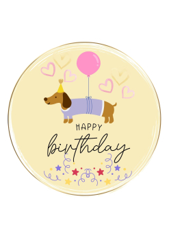 Ausdruck Happy Birthday Dackel