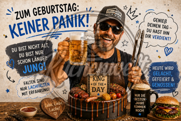 Happy Birthday lustiges Tortenbild Männer
