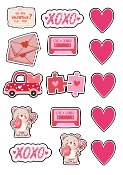 Cupcake Topper Set Valentinstag 15 Stück