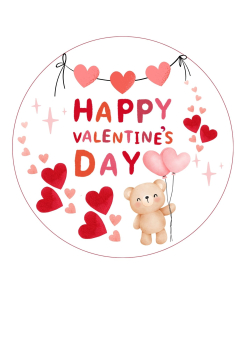 Tortenbild Valentinstag  Happy Valentins day