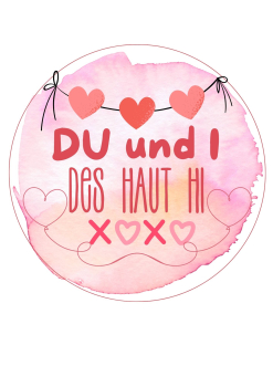 Tortenbild Valentinstag  Du und I des Haut hi