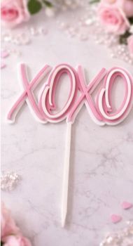 Topper XOXO weiß Acryl