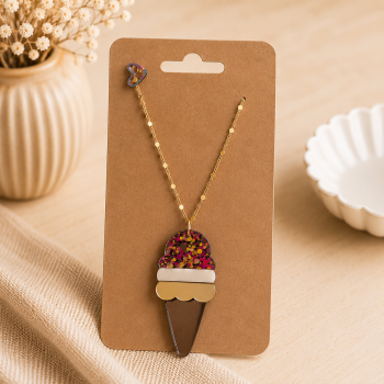 Überlange Statement Kette - Summer Ice - Schoko Sprinkles