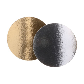 Funcakes Kuchenunterlage Gold/Silber rund 1 Stk - OHNE Verpackung