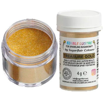 Sugarflair Edible Lustre Glitter Treasure Gold 4g
