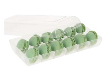Cake-Masters Macarons Schalen Grün 12 Stk. + Box
