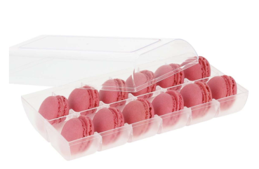 Cake-Masters Macarons Schalen Rot 12 Stk. + Box
