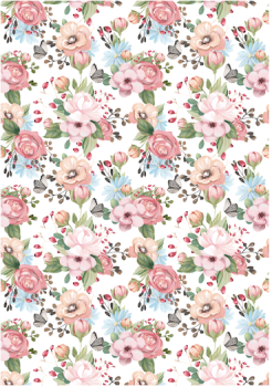 Schoko Transferfolie A4 - Blumen Bouquet