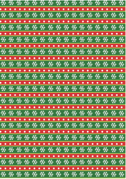 Schoko Transferfolie A4 - Schneeflocken rot-grün