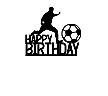 Topper "Happy Birthday" mit Fußballer