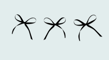 Seidenband Schleifen schwarz Set 6-teilig