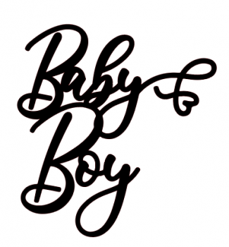 Topper "Baby Girl" oder "Baby Boy"