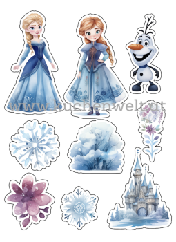 Topper Set "Frozen" 9 Stk. - Materialauswahl