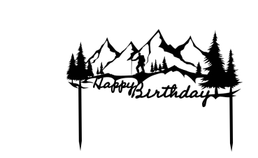 Topper "Happy Birthday" - Bergwelt