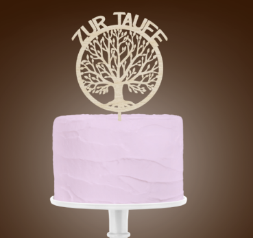 Topper "Zur..." mit Baum des Lebens