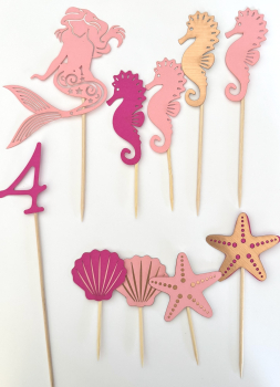 Papier Topper Set "Unterwasser" mit/ohne Zahl