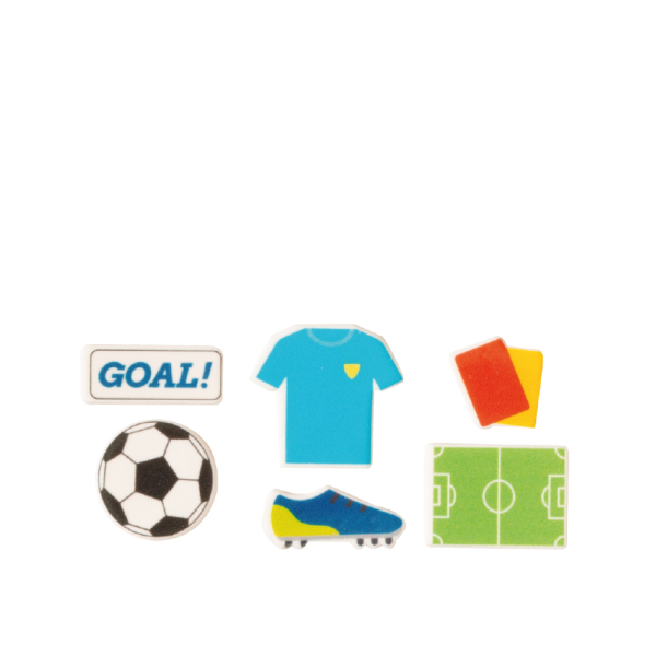 Fußball Zucker Dekor 12 Stück