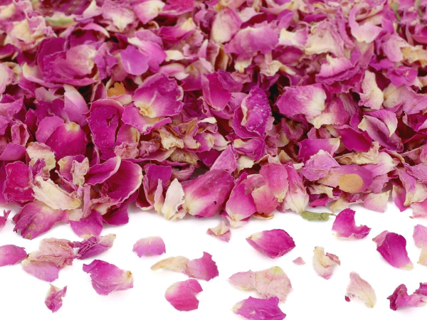 Rosenblütenblätter  purpur natur 5 gr.