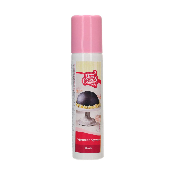 Funcakes Metallic Spray Schwarz 100ml